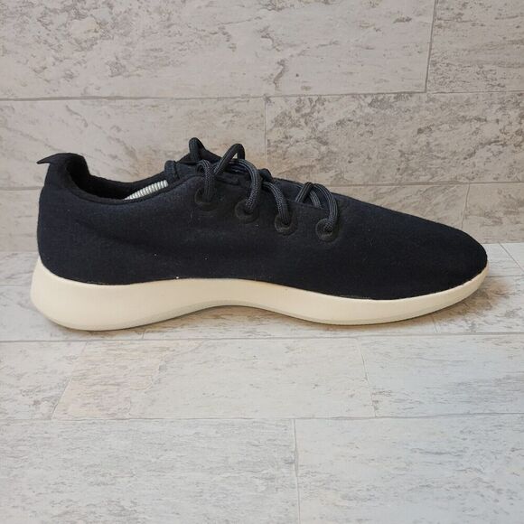 Allbirds Wool Runners Men's Size 13 Natural Black Merino Lace Up Sneaker - Picture 7 of 12